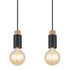 Soren Holz Metall LED Pendelleuchte 4-flammig | Shiraki