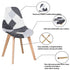 FREDRIK Esszimmerstuhl Set mit 4 Patchwork aus Holz