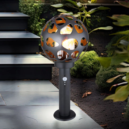 Noor Stehlampensockel LED E27 Bewegungsmelder 45 cm Außenlicht | Shiraki