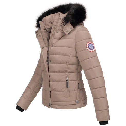 Alina Damen Winterjacke mit Kapuze & Kunstfell