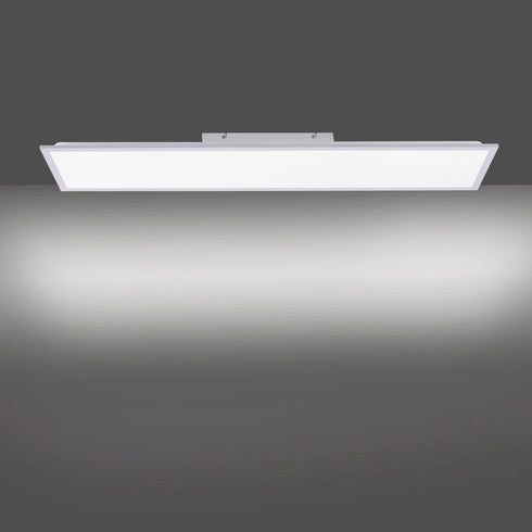 Brienne LED Deckenleuchte Flach Rechteckig Silber | Shiraki