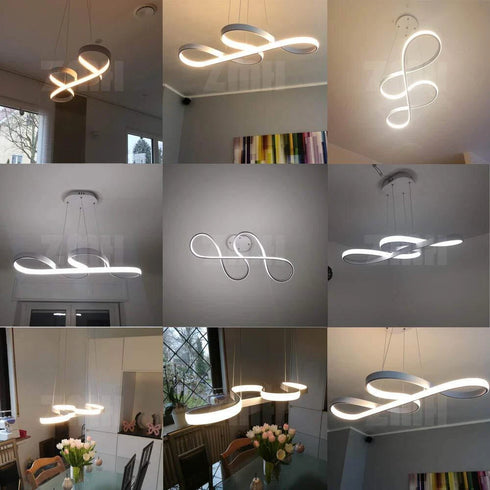 Alva LED Pendelleuchte 3-flammig Rauchglas Weiß | Shiraki