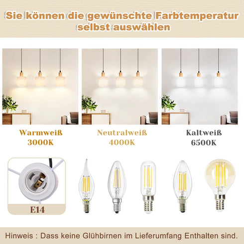 Leif LED Pendelleuchte Esszimmerlampe für Küche | Shiraki