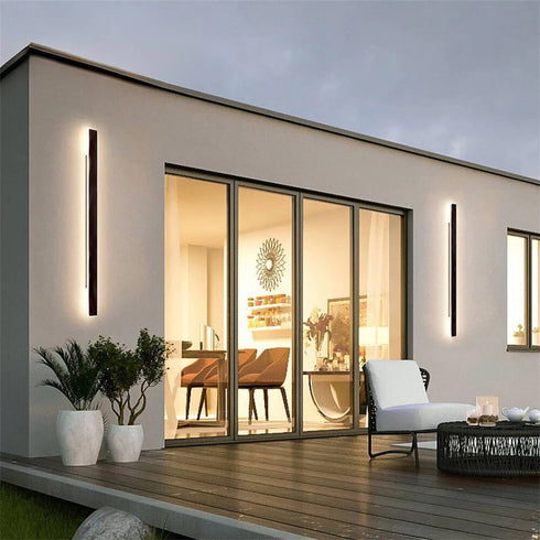 Olivia LED Lange Wandleuchte für den Außenbereich IP65 Acryl | Shiraki