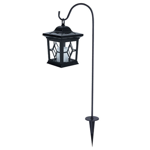 Senni Solarleuchte Garten LED Flackerlicht Erdspießlampe schwarz | Shiraki