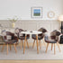 TUBIN 2er-Set Esszimmerstühle Holz Patchwork Braun