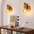 Sofia 2er Wandleuchten Holz Metall Vintage E27 | Shiraki
