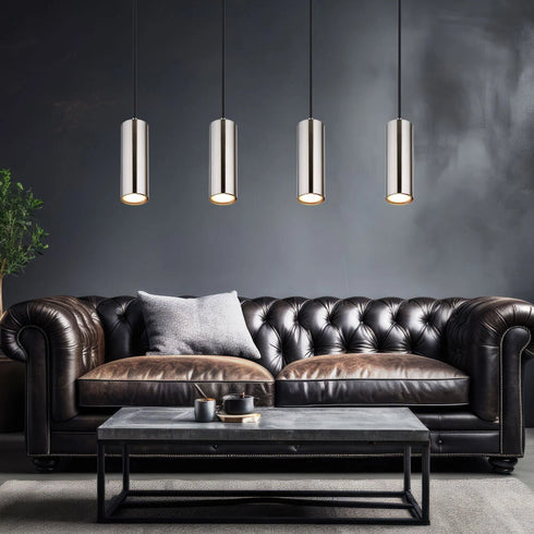 Tyra LED Pendelleuchte GU10 Nickel Matt 4-flammig | Shiraki