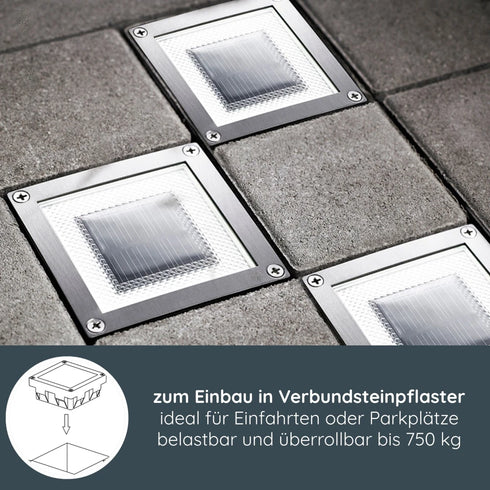 Sunniva Solar-Bodenleuchte 3er-Set Quadratisch | Shiraki