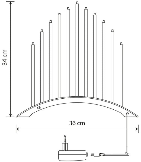 Linnea LED Lichterbogen Advent Weihnachtsleuchter Chrom | Shiraki