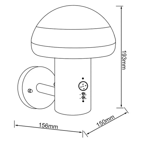Amaranthe LED Außenleuchte Wandlampe Schwarz IP44 | Shiraki