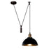 Lars LED Pendelleuchte Holz & Schwarz Ø43 cm