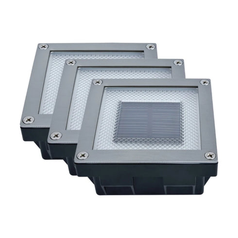Sunniva Solar-Bodenleuchte 3er-Set Quadratisch | Shiraki