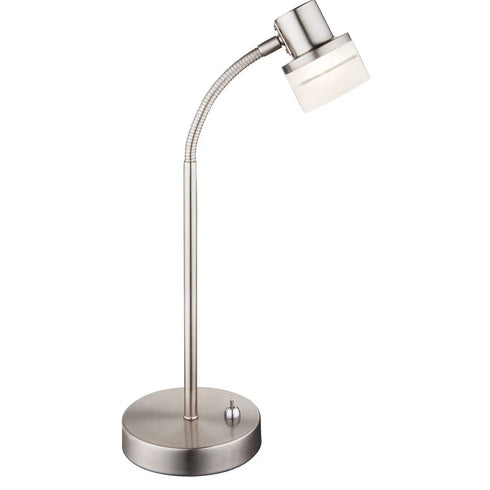 Eleni LED Tischleuchte Flexo Arm Nickel-matt warmweiß | Shiraki