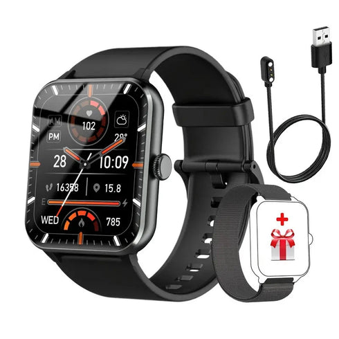 PulseLife Smartwatch für Damen und Herren mit Telefonfunktion Fitness-Tracker und Schrittzähler