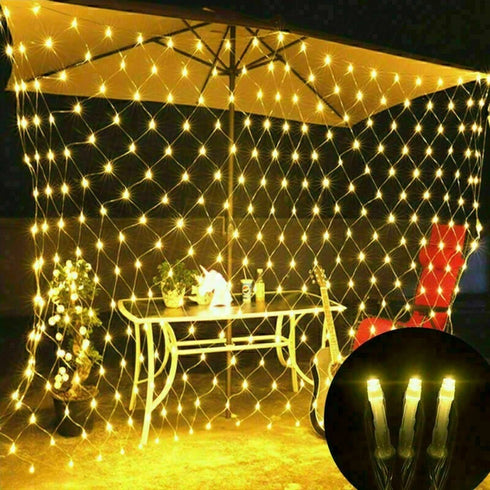 LED Lichternetz Lichtervorhang Weihnachts-Wohndekoration