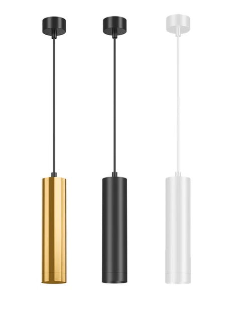 Torunn Moderne LED Pendelleuchte zylindrisch GU10 Aluminium Ø6cm