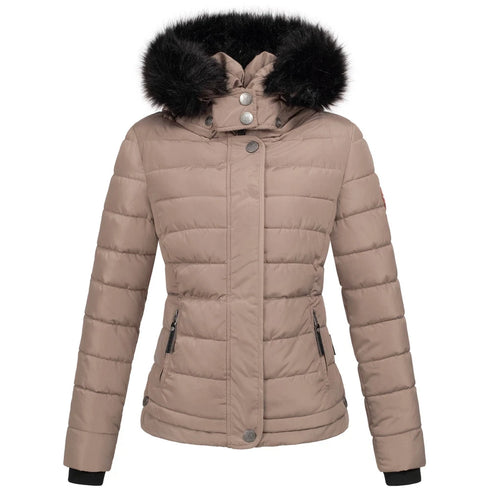 Alina Damen Winterjacke mit Kapuze & Kunstfell