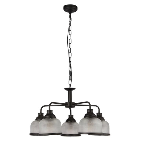 Astrid Jugendstil Pendelleuchte Schwarz Glas