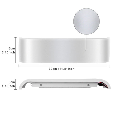 Lightess LED-Wandleuchte, 2er-Set Auf und ab Aluminium Wandlampe | Shiraki
