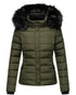 Leona Damen Winter Steppjacke mit Kapuze