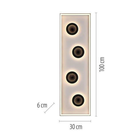Elowen LED Deckenlampe Tunneleffekt schwarz CCT Rechteckig | Shiraki
