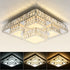 Carina LED Kristall Deckenleuchte dimmbar Silber 48 cm | Shiraki