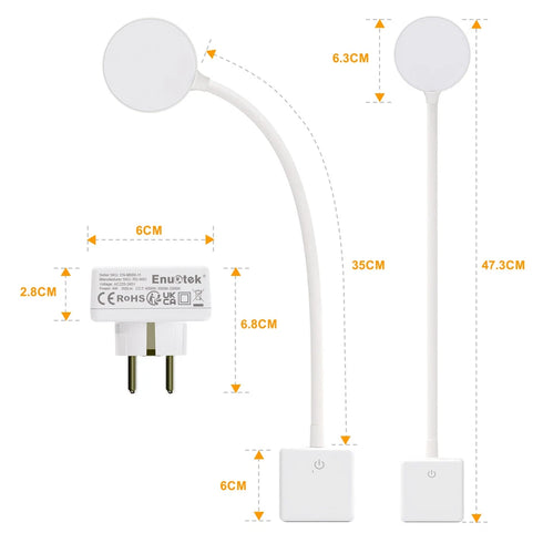 Amelie LED Wandleuchte mit Stecker Dimmbar Steckdosenleuchte | Shiraki