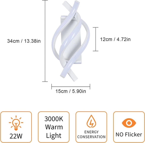 Isolde 2-teilige LED-Wandleuchte Nachtlampe | Shiraki
