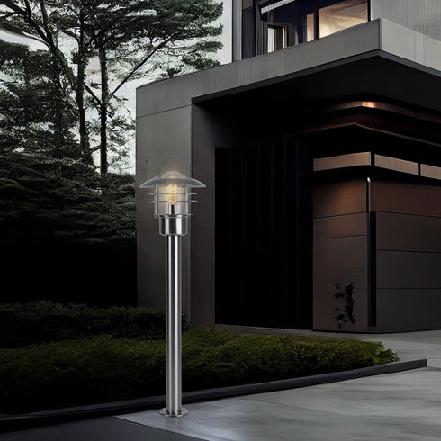 Helmi Wegleuchte Edelstahl 80 cm LED E27 Außenleuchte | Shiraki
