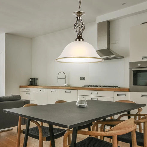 Ingrid Pendelleuchte Hängelampe aus altem Messing | Shiraki