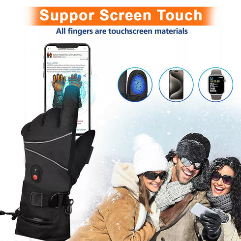 Thermo-Heizhandschuhe für Winter, USB, Akku-betrieben, für Motorrad & Fahrrad