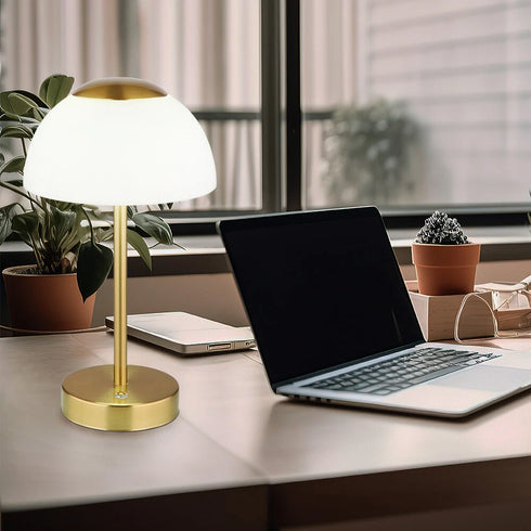 Aurora Tischlampe LED Touchdimmer Akku Metall | Shiraki