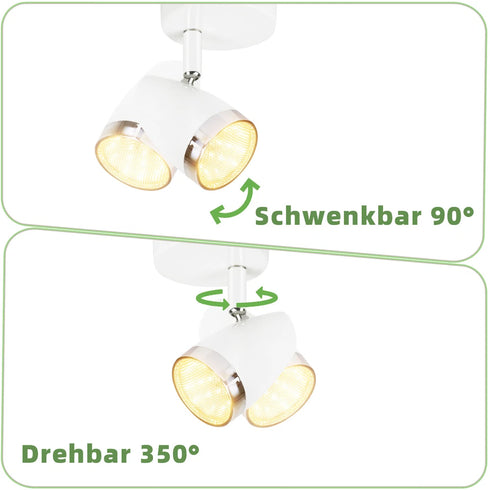 Kasper LED Deckenstrahler modern Weiß Deckenlampe