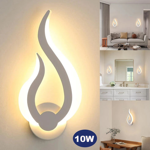Elin 2-teiliges LED-Wandlicht, modernes warmweißes Acryl | Shiraki