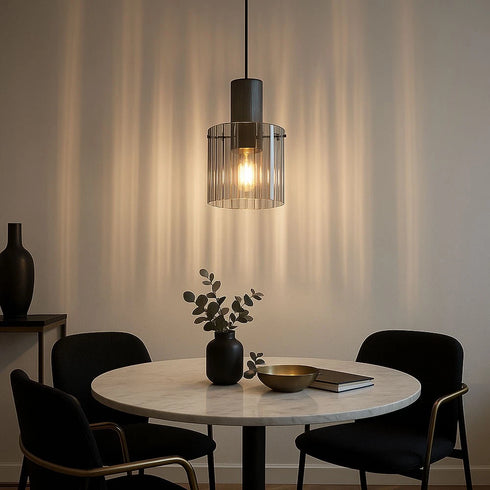 Stjärna LED Pendelleuchte Metall Grau Hängelampe