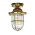 Marit LED Deckenleuchte Messing Riffelglas Ø16cm IP54 | Shiraki