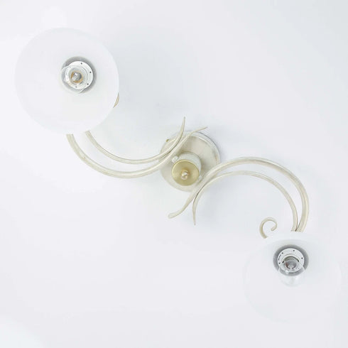 Hedda Deckenlampe 2-flammig Weiß E27 | Shiraki