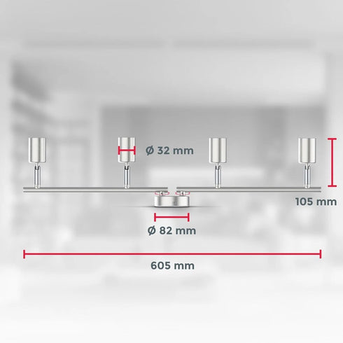 Margot LED Deckenspot 4-flammig | Shiraki