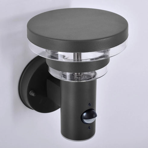 Ava LED Außenwandleuchte Bewegungsmelder IP44 Edelstahl | Shiraki