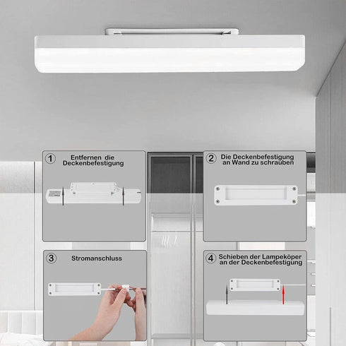 Hilma 2er LED Wandleuchte Badezimmer 60cm IP44 | Shiraki