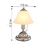 Sigrid Tischlampe E14 Alabasterglas Nickel | Shiraki
