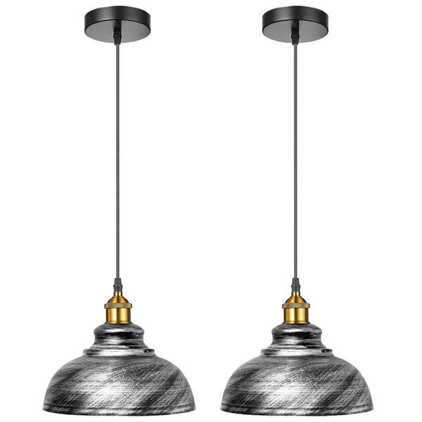 Malia 2er Set Retro Pendelleuchte Industrie E27 Metall | Shiraki