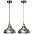 Malia 2er Set Retro Pendelleuchte Industrie E27 Metall | Shiraki