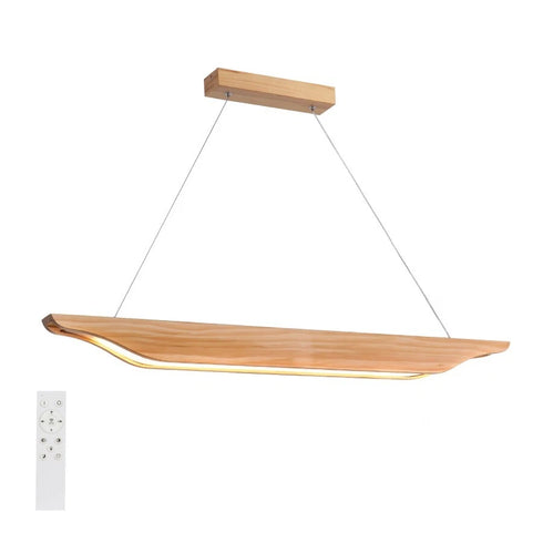 Rune LED Pendelleuchte Holz Dimmbar Hängelampe Höhenverstellbar
