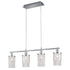 Lara LED Pendelleuchte 4-Flammen Kristall Chrom E14 Hängelampe | Shiraki