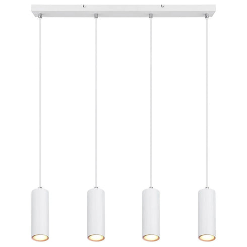 Sofia LED Pendelleuchte GU10 Weiß Metall - 4 Stück | Shiraki