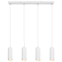 Sofia LED Pendelleuchte GU10 Weiß Metall - 4 Stück | Shiraki