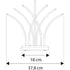 Briseida LED USB-C Mood Tisch Weihnachtsleuchte Chrom matt | Shiraki