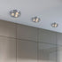 Sophia LED-Deckenleuchte Einbauleuchte 3er-Set Gebürstetes Metall | Shiraki